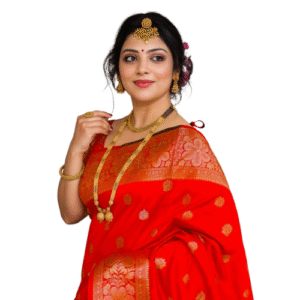 Pure Banarasi Silk red Saree