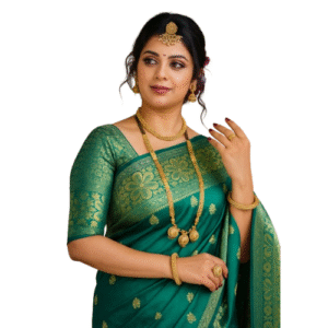 Pure Banarasi Silk Rama Saree