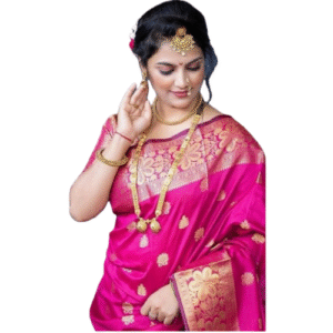 Pure Banarasi Silk pink Saree